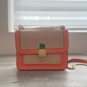 Kate Spade Purse Remi Pineapple Flap Chain Crossbody Bag